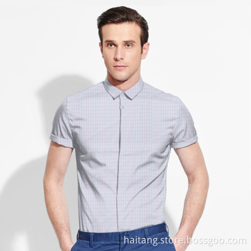 Check Microfiber fabric Uniform Fabric Sedate Shirt Textile